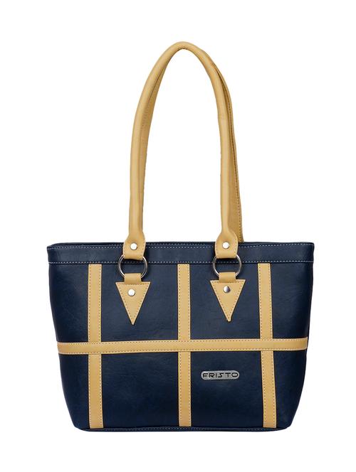 blue leatherette regular handbag - 14145320 - Very Small Image - 1