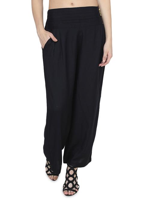 black rayon palazzos - 14145574 - Very Small Image - 1