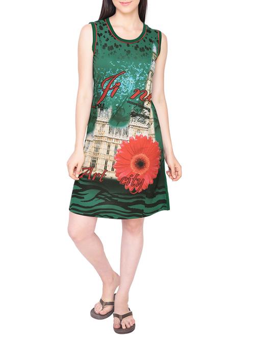 multi colored printed cotton sleepshirt - 14150405 - Very Small Image - 1