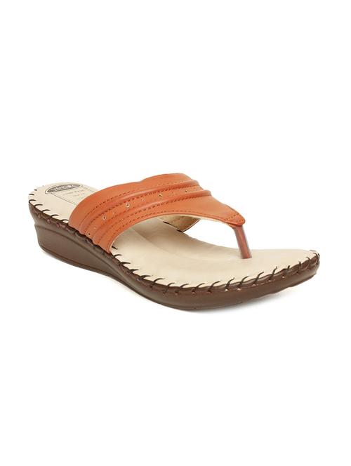 tan toe separator slippers - 14150481 - Very Small Image - 1