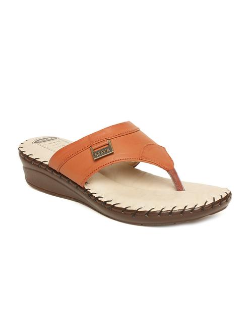 tan toe separator slippers - 14150487 - Very Small Image - 1