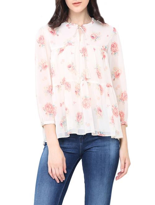 floral print blouson top - 14151145 - Very Small Image - 1