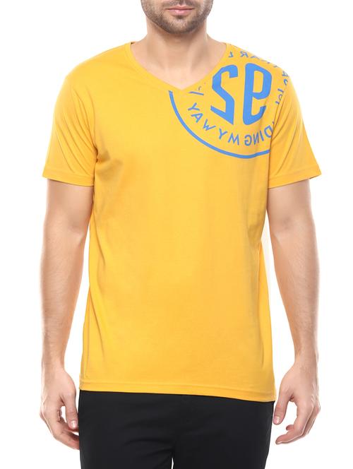 yellow cotton t-shirt - 14153888 - Very Small Image - 1
