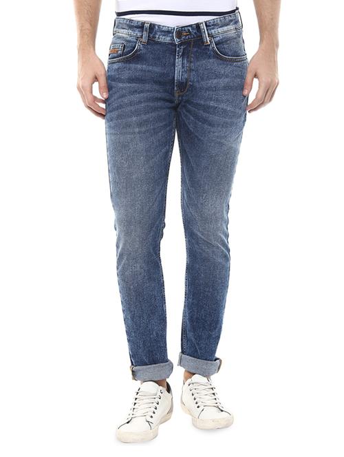 blue cotton washed jeans - 14154256 - Very Small Image - 1