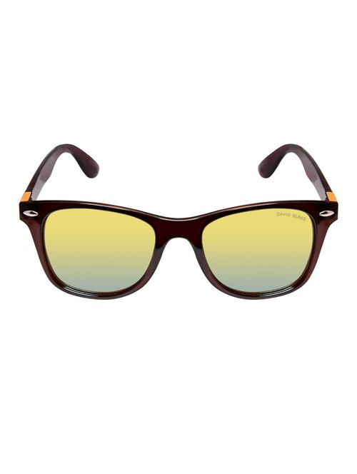 david blake yellow wayfarer mirrored uv protection sunglass - 14154366 - Very Small Image - 1