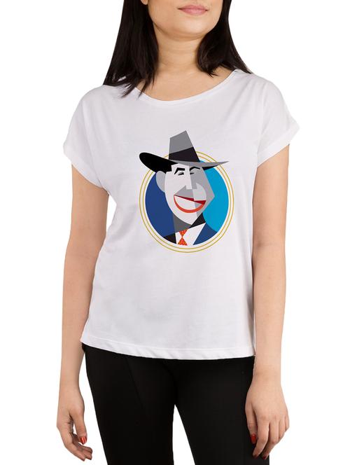white cotton blend casual tee - 14154681 - Very Small Image - 1