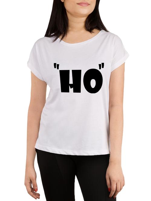 white cotton blend casual tee - 14154682 - Very Small Image - 1