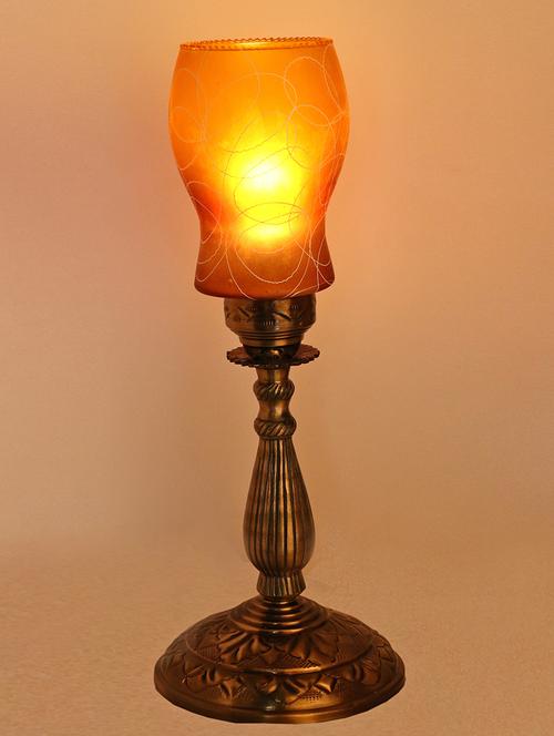 bed corner & central table lamp with colorful decorative glass and royal look - 14154698 - Very Small Image - 1
