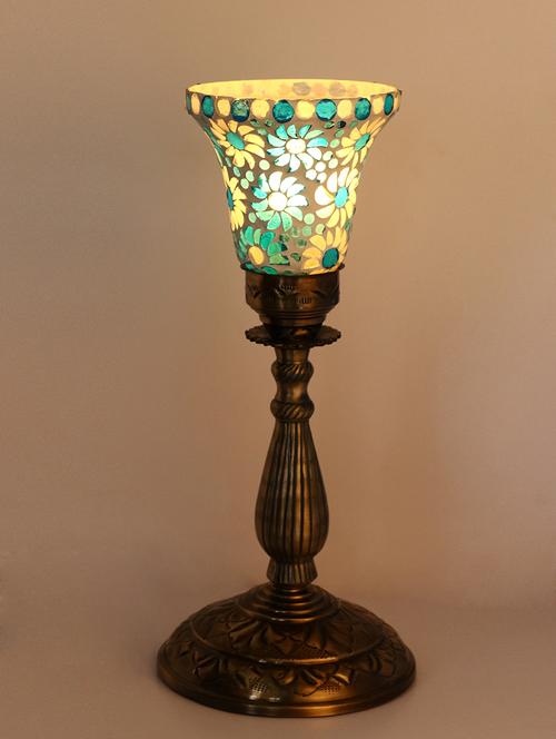 central table lamp with colorful glass decorative with colorful beads & chips - 14154720 - Very Small Image - 1