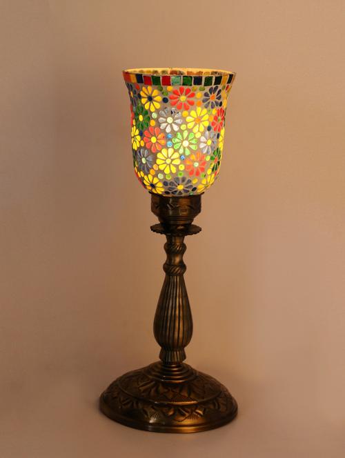 designer central table lamp with colorful glass decorative with colorful beads & chips - 14154722 - Very Small Image - 1