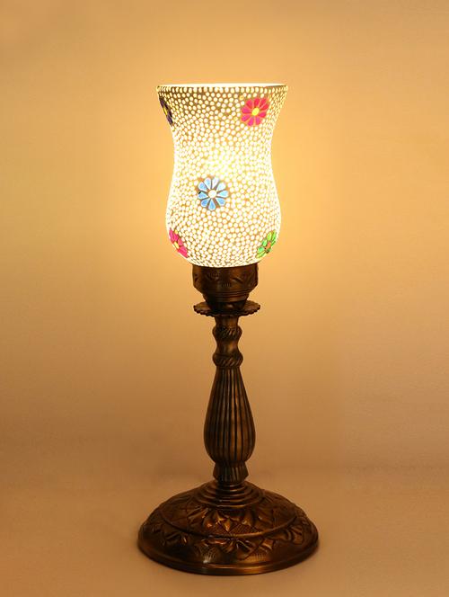 designer central table lamp with colorful glass decorative with colorful beads & chips - 14154726 - Very Small Image - 1