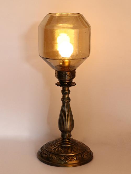 trendy design antique central table lamp with designer glass - 14154737 - Very Small Image - 1