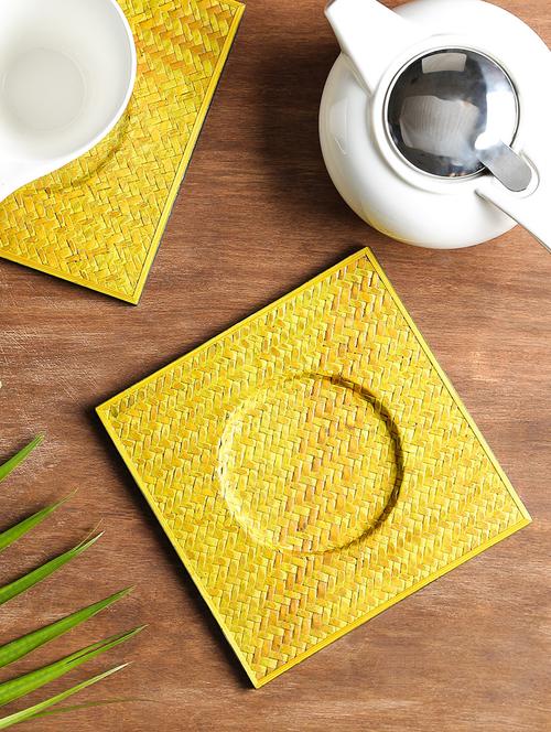 sabai grass mustard trivet set of 2 - 14155010 - Very Small Image - 1