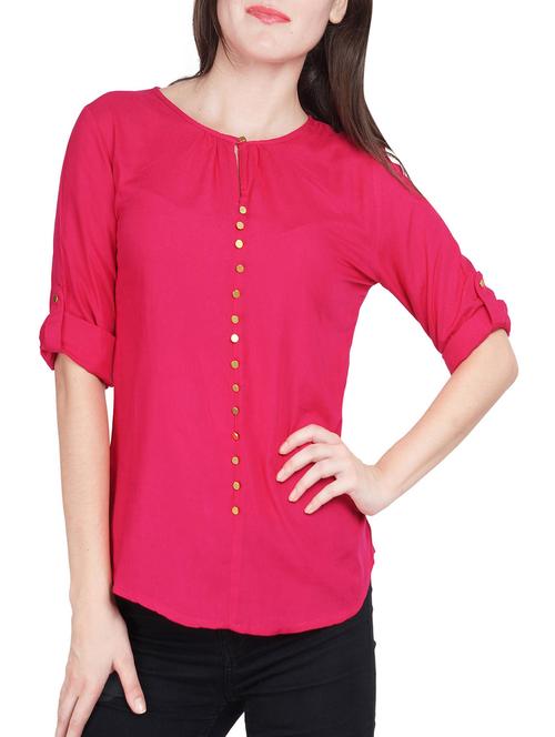 red rayon top - 14155083 - Very Small Image - 1