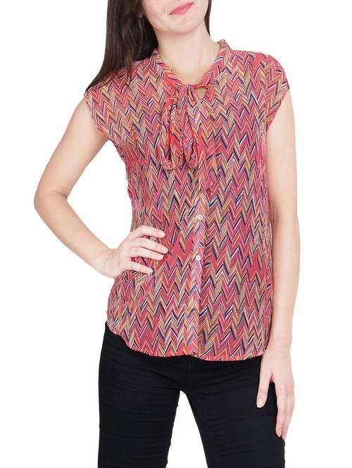 multi colored georgette top - 14155097 - Very Small Image - 1
