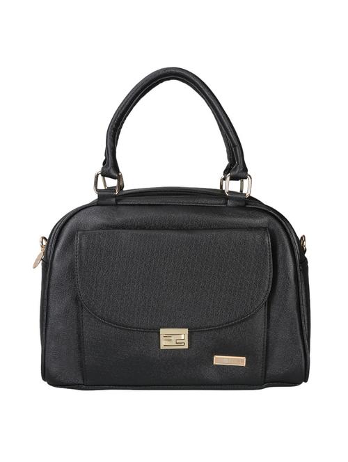black leatherette regular handbag - 14155930 - Very Small Image - 1