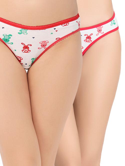 set of 2 multi colored cotton blend panties - 14158078 - Very Small Image - 1