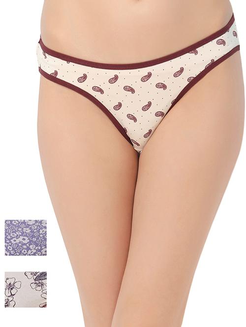 set of 3 multi colored polyamide panties - 14158094 - Very Small Image - 1