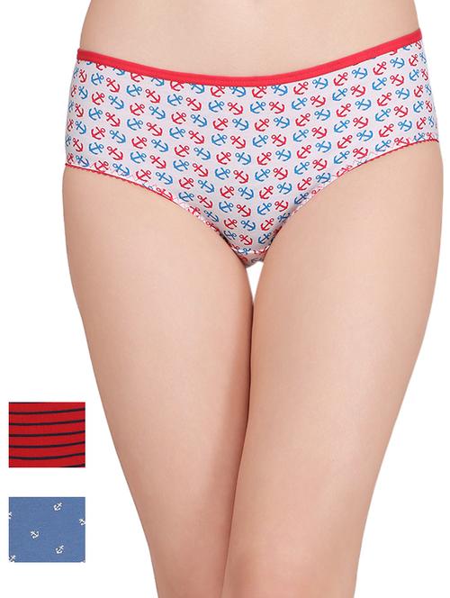 set of 3 multi colored cotton blend panties - 14158139 - Very Small Image - 1