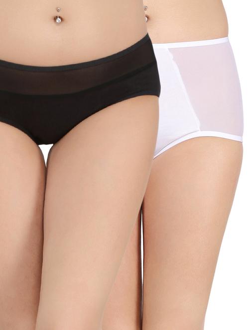 set of 2 multi colored cotton blend panties - 14158172 - Very Small Image - 1