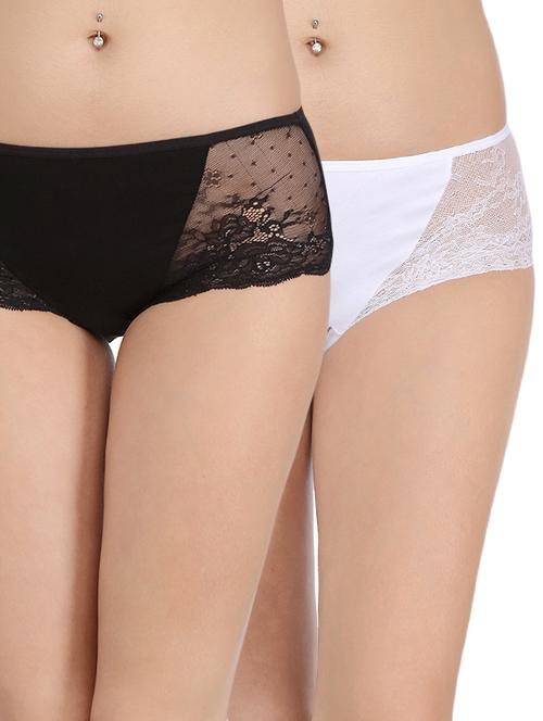 set of 2 multi colored cotton blend panties - 14158173 - Very Small Image - 1