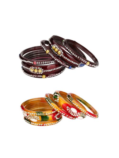 multi colored glass bangle combo - 14159081 - Very Small Image - 1