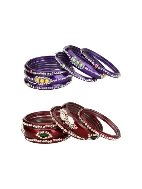 multi colored glass bangle combo - 14159083 - Very Small Image - 1