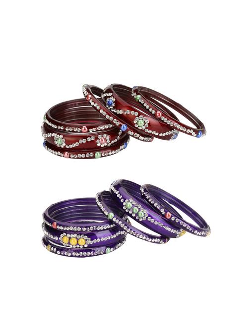 multi colored glass bangle combo - 14159091 - Very Small Image - 1