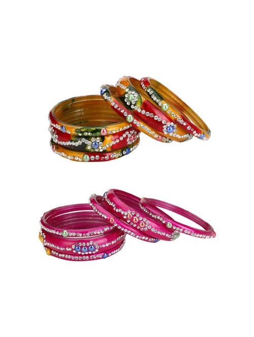 multi colored glass bangle combo - 14159094 - Very Small Image - 1