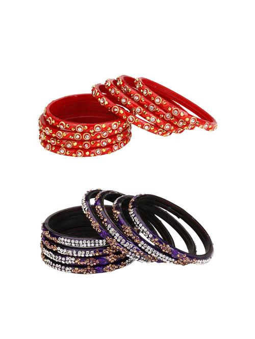 multi colored glass bangle combo - 14159125 - Very Small Image - 1