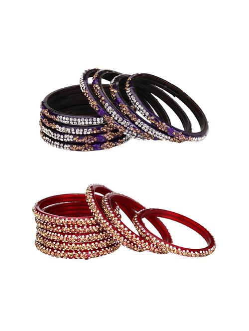 multi colored glass bangle combo - 14159128 - Very Small Image - 1