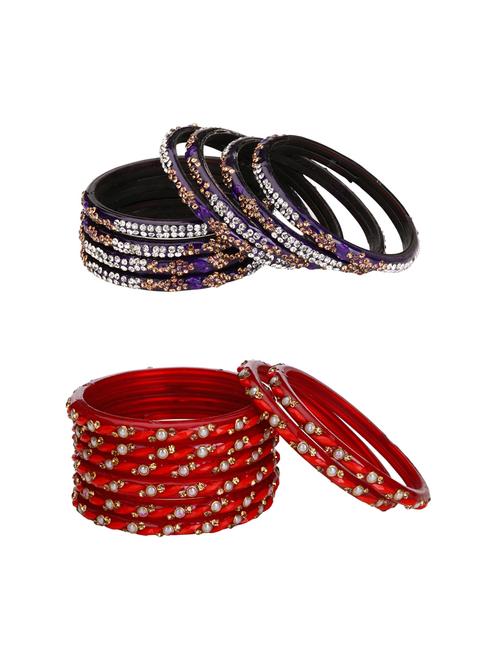 multi colored glass bangle combo - 14159132 - Very Small Image - 1