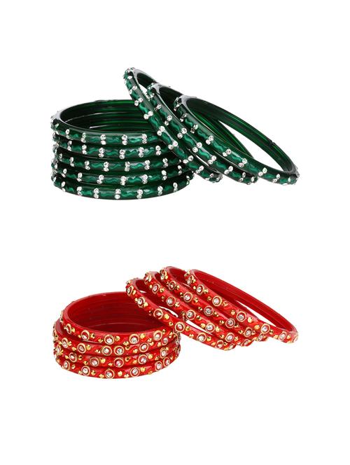 multi colored glass bangle combo - 14159138 - Very Small Image - 1