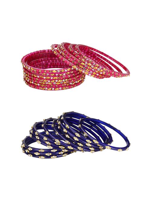 multi colored glass bangle combo - 14159189 - Very Small Image - 1