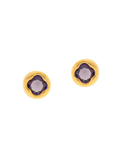 gold metal studs earring - 14163624 - Very Small Image - 1