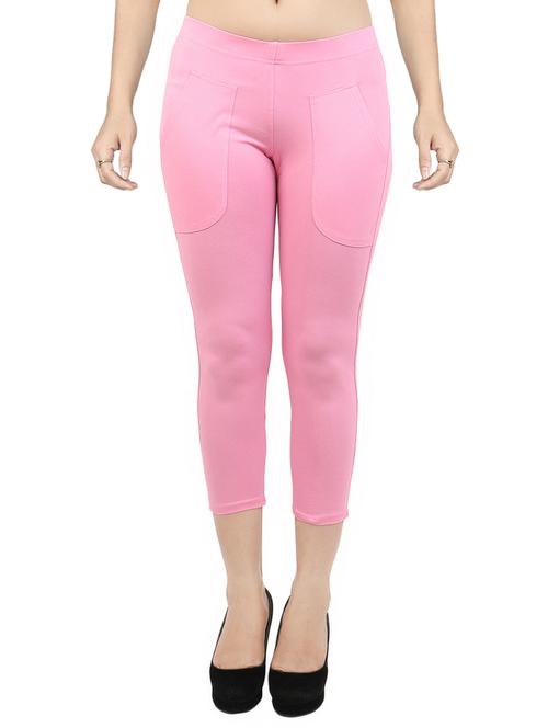 light pink cotton blend capri - 14166795 - Very Small Image - 1