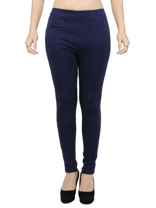navy blue cotton leggings - 14166800 - Very Small Image - 1