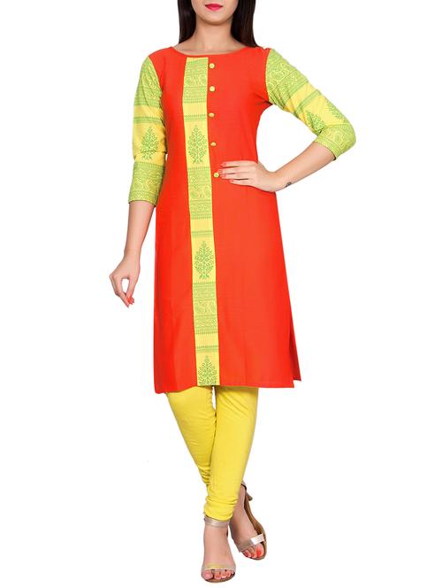 straight printed kurta - 14167106 - Very Small Image - 1