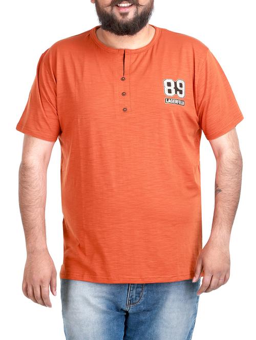 orange cotton t-shirt - 14168040 - Very Small Image - 1