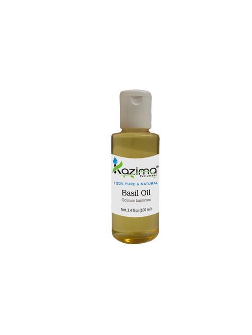 kazima basil tulsi essential oil (100ml) 100% pure natural & undiluted for skin care & hair treatment - 14168056 - Very Small Image - 1