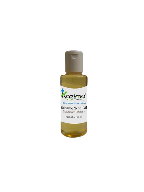 kazima sesame seed cold pressed carrier oil (100ml) 100% pure natural & undiluted for skin care & hair treatment - 14168099 - Very Small Image - 1