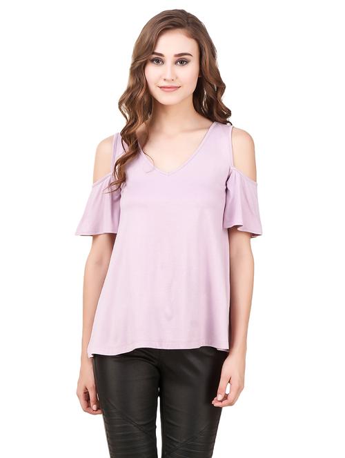 lavender cold shoulder top - 14169775 - Very Small Image - 1
