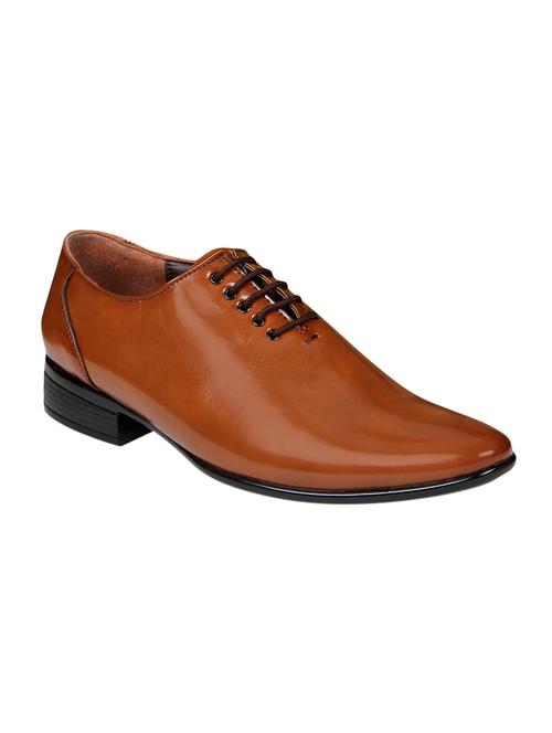 tan leatherette lace-up oxford - 14170018 - Very Small Image - 1