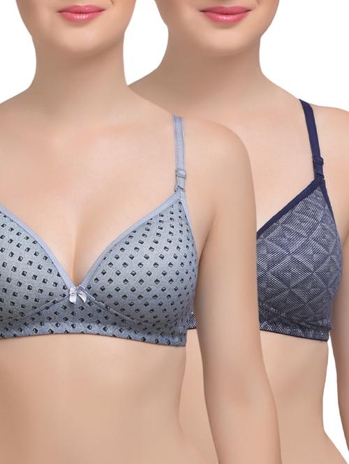 set of 2 bow patch bra - 14170741 - Very Small Image - 1