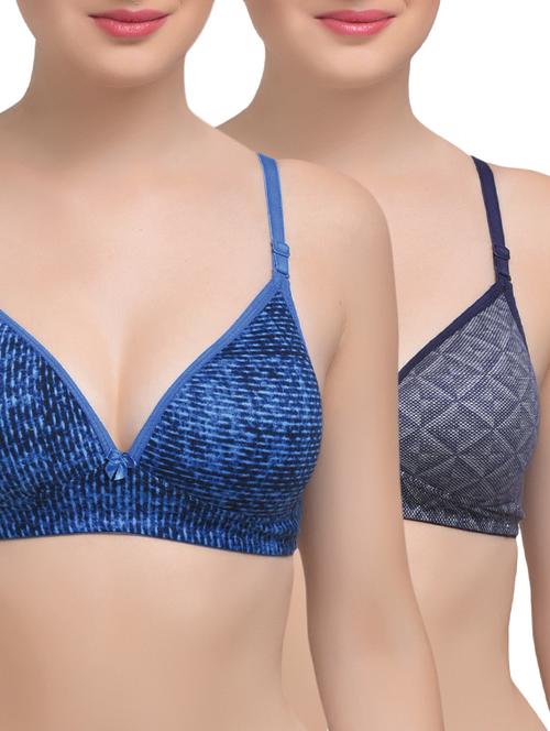 set of 2 bow patch bra - 14170746 - Very Small Image - 1