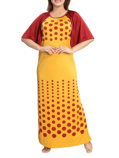 yellow satin gown - 14170769 - Very Small Image - 1