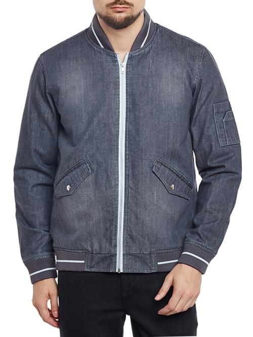 grey denim jacket - 14171324 - Very Small Image - 1