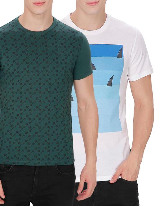 multi colored set of 2 cotton t-shirt - 14172560 - Very Small Image - 1