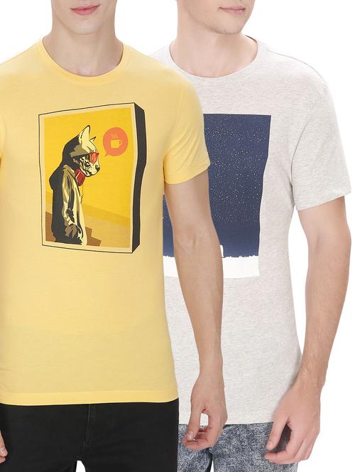 multi colored set of 2 cotton t-shirt - 14172563 - Very Small Image - 1