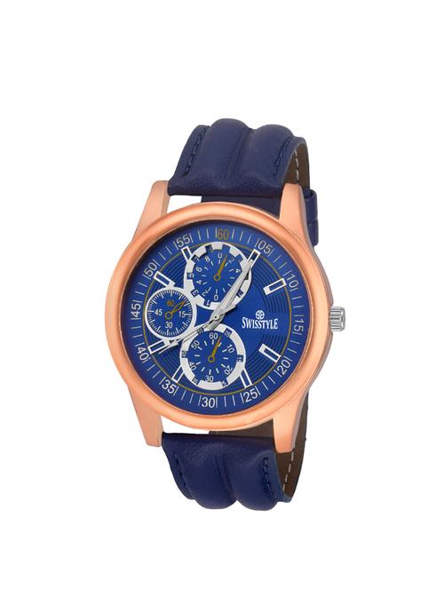 swisstyle stainless steel round dial anolog watch - 14172757 - Very Small Image - 1